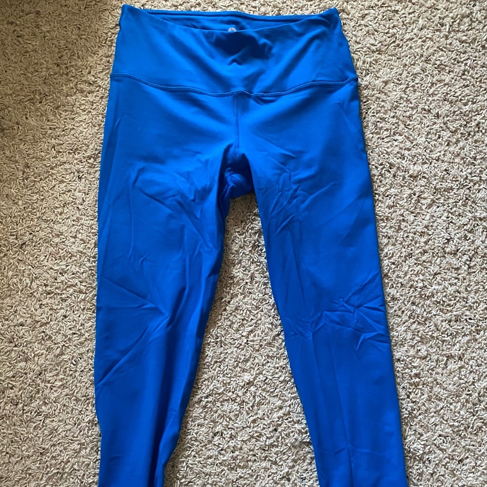 Full Length 90 Degree Blue Leggings